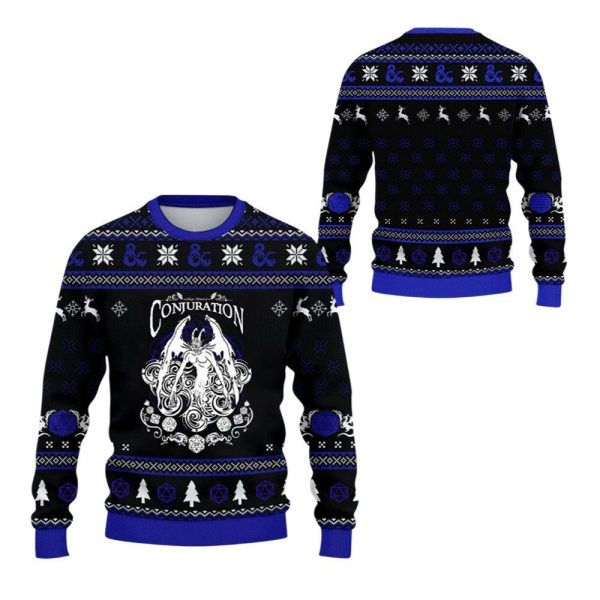 2025 Christmas DnD Conjuration Ugly Christmas Sweater 1 2