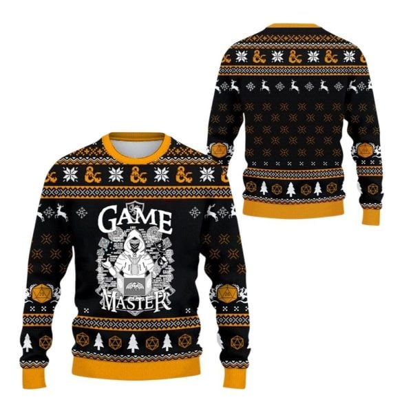 2025 Christmas DnD Game Master Ugly Christmas Sweater 1 2