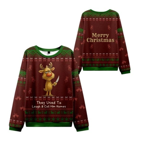 2025 Christmas Dont Mess with Rudolph Ugly Sweater 1 2