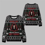 2025 Christmas Error 404 Not Found Ugly Sweater