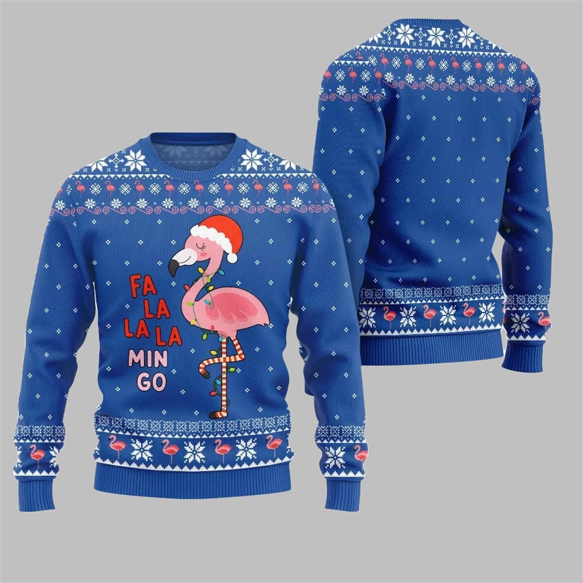 2025 Christmas Fala Mingo Flamingo Sweater 2025 Christmas Fala Mingo Flamingo Sweater