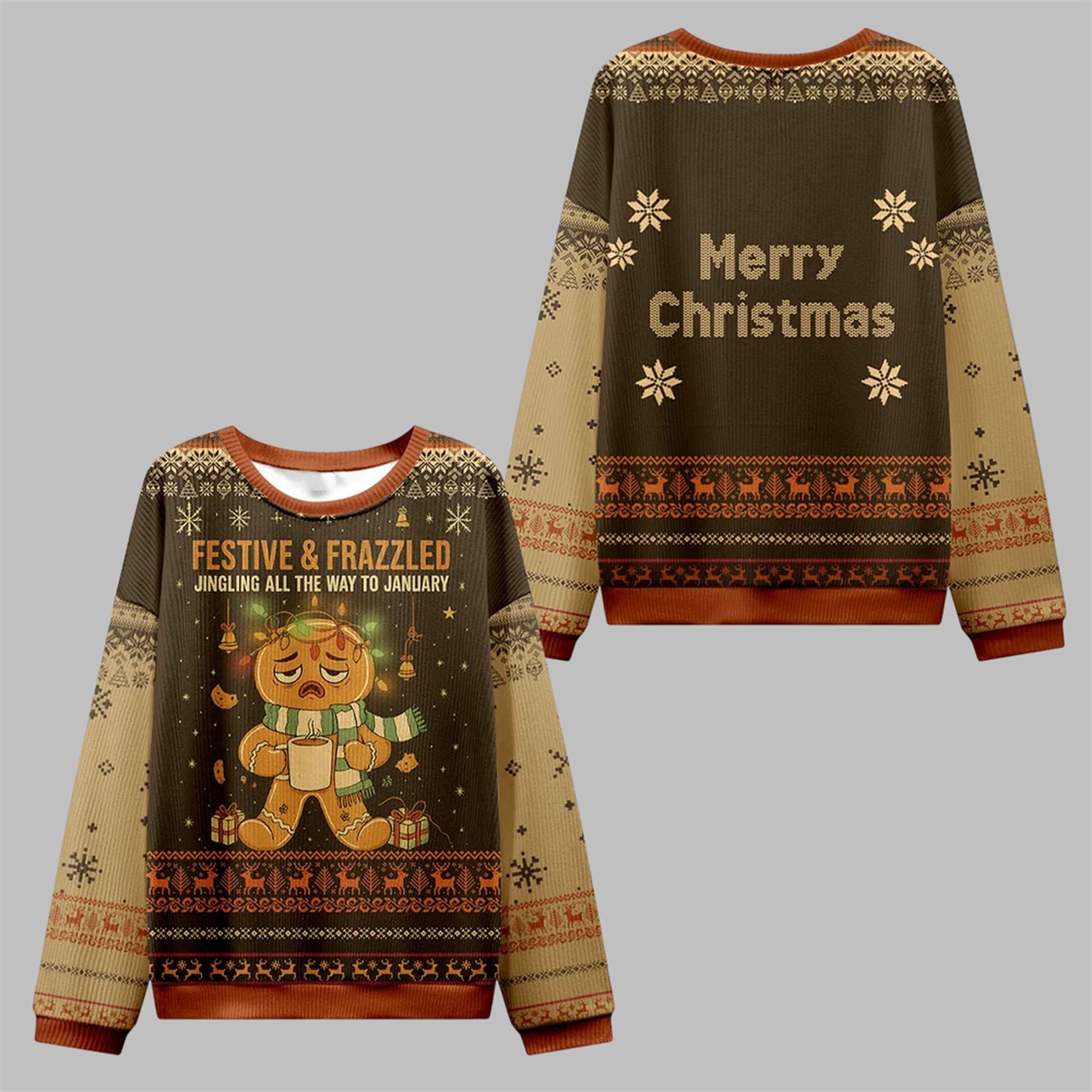 2025 Christmas Festive & Frazzled Ugly Sweater 2025 Christmas Festive & Frazzled Ugly Sweater
