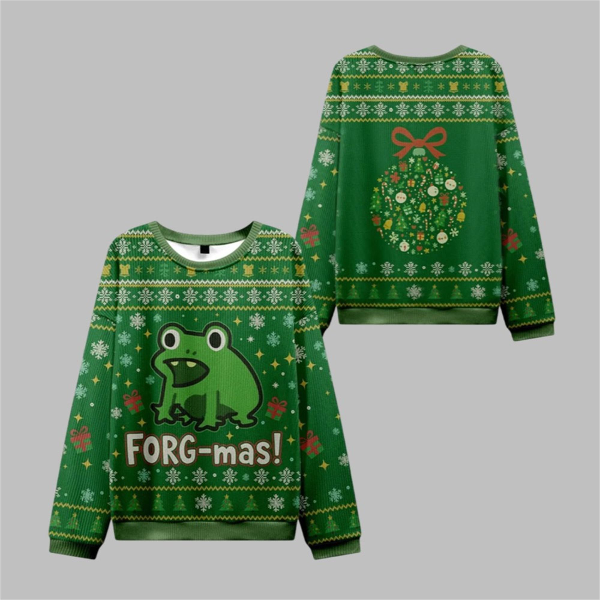2025 Christmas Frog-mas Ugly Christmas Sweater 2025 Christmas Frog-mas Ugly Christmas Sweater