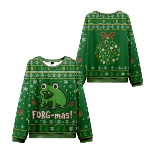 2025 Christmas Forg mas Ugly Christmas Sweater 1 2