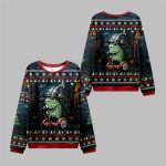 2025 Christmas Frog Ride Ugly Christmas Sweater