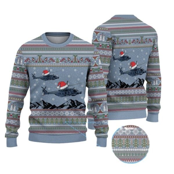 2025 Christmas German Navy NH90 SEA TIGER Ugly Sweater 1 2