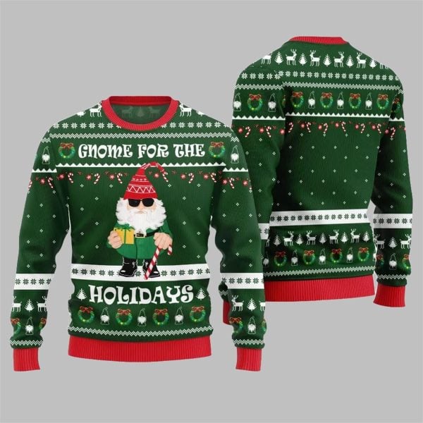 2025 Christmas Gnome For The Holidays Ugly Sweater 3