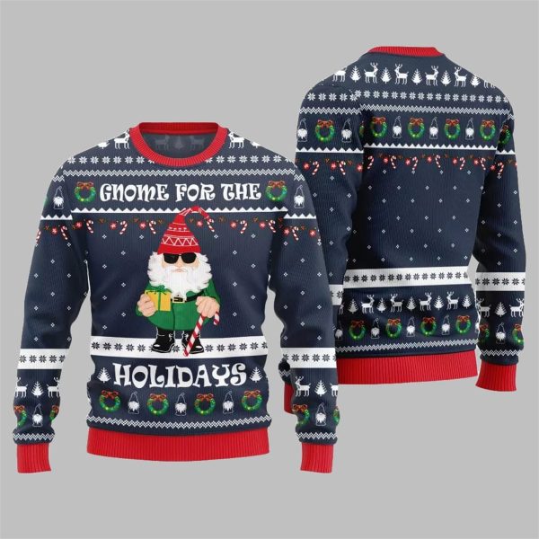 2025 Christmas Gnome For The Holidays Ugly Sweater 4