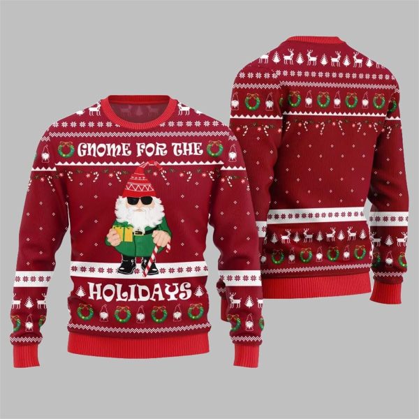 2025 Christmas Gnome For The Holidays Ugly Sweater 5