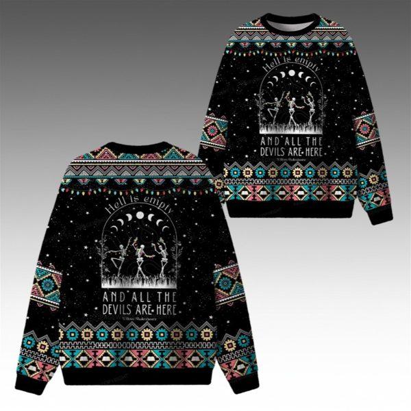 2025 Christmas Hell Is Empty And All The Devils Are Here Ugly Sweater 1 2