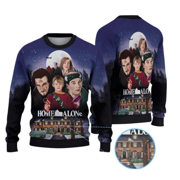 2025 Christmas Home Alone Christmas Ugly Sweater 1 2