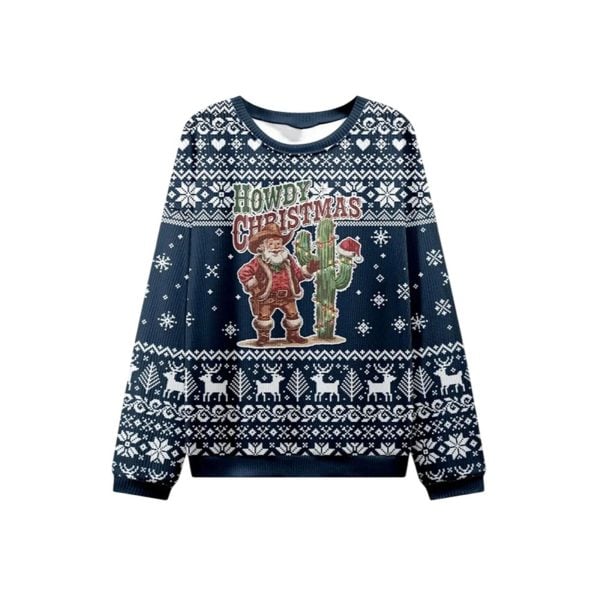 2025 Christmas Howdy Christmas Ugly Sweater 1 2