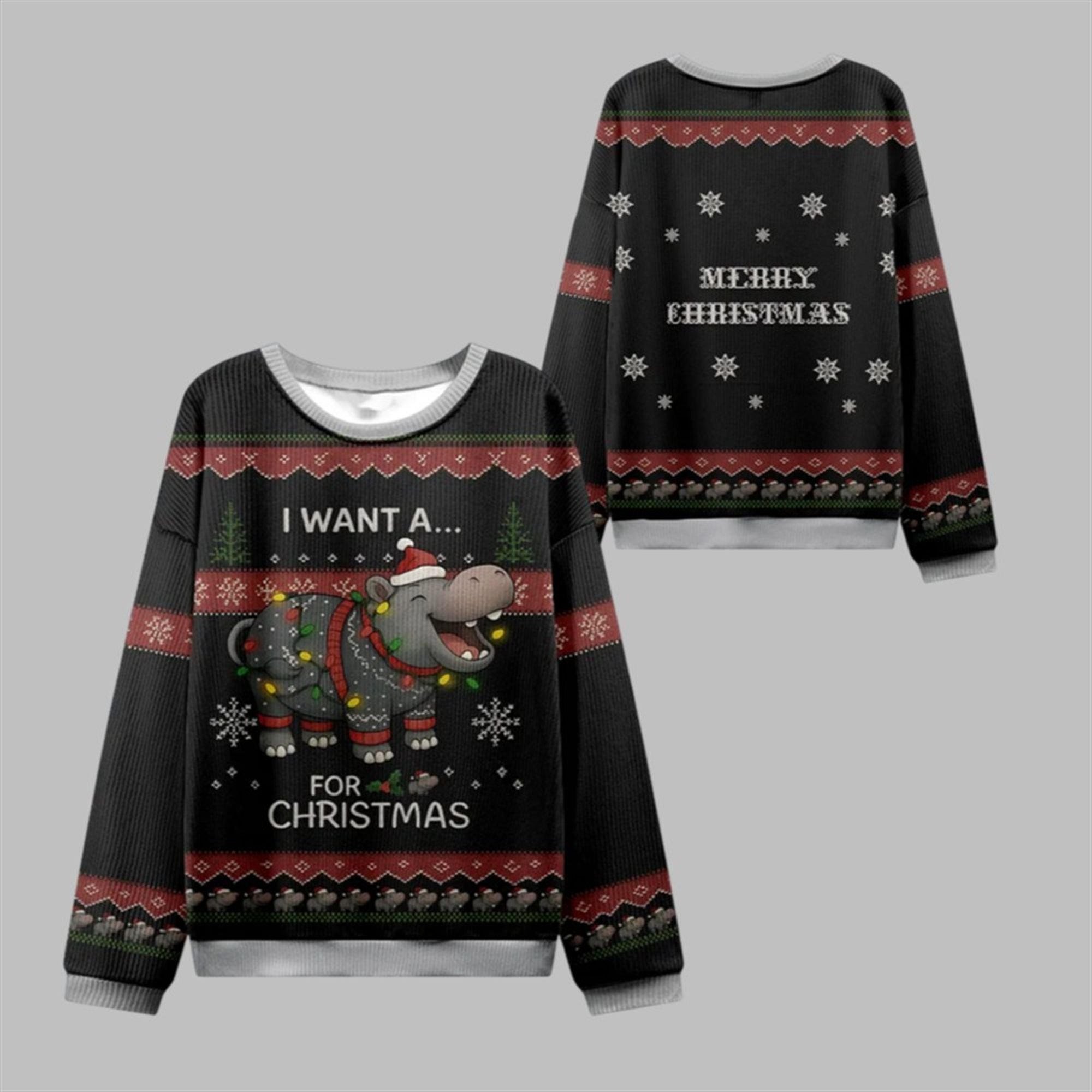 2025 Christmas I Want a Moo Deng Ugly Sweater 1 1 2025 Christmas I Want a Moo Deng Ugly Sweater 1 1