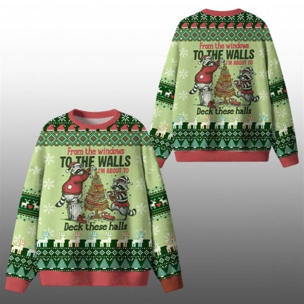 2025 Christmas I'm About To Deck These Halls Ugly Sweater