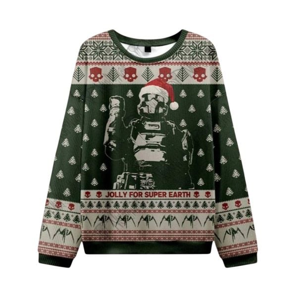2025 Christmas Jolly for Super Earth Ugly Sweater 1 2
