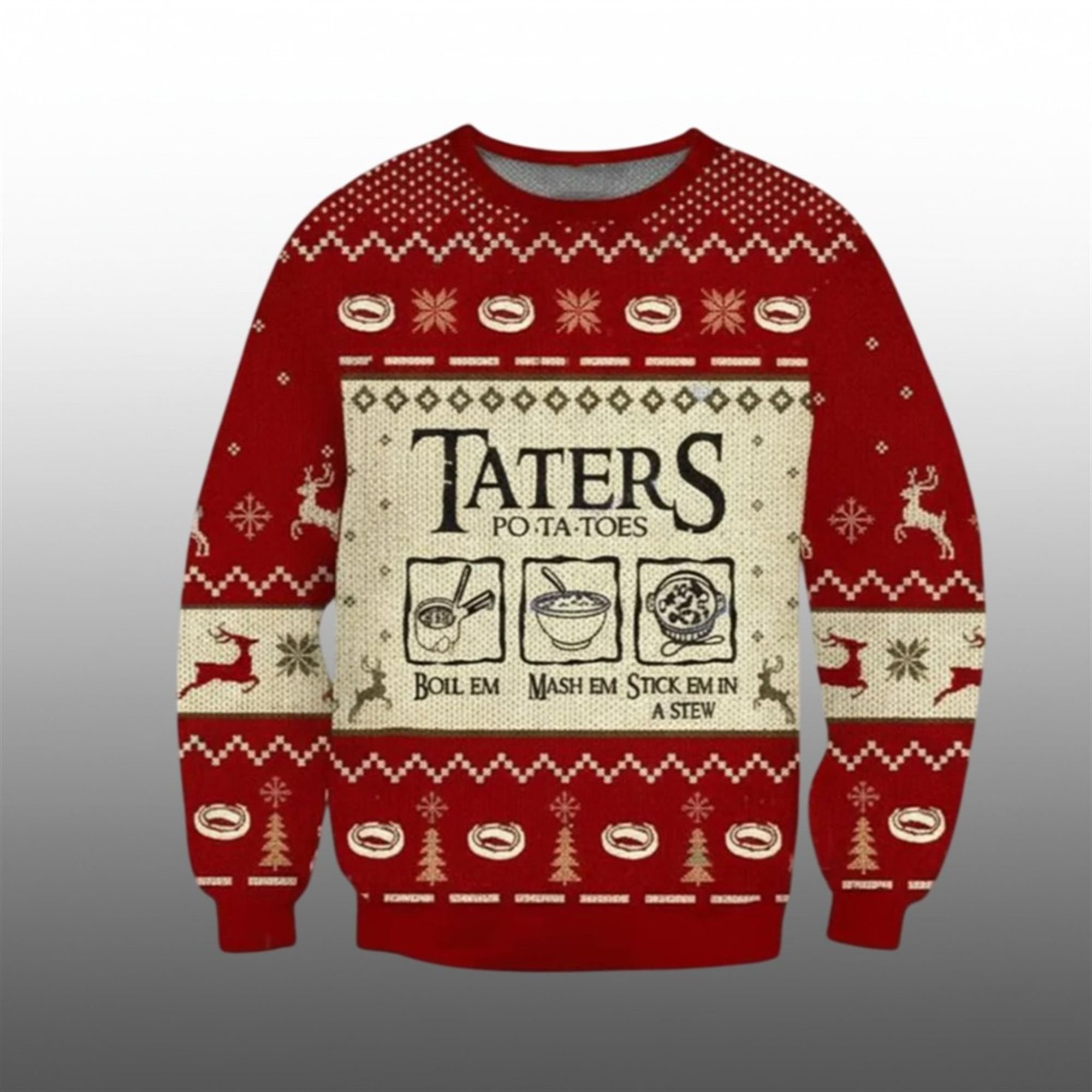 2025 Christmas LOTR Taters Potatoes Ugly Christmas Sweater 1 1 2025 Christmas LOTR Taters Potatoes Ugly Christmas Sweater 1 1