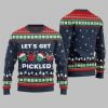2025 Christmas Lets Get Pickled Pickleball Ugly Sweater 3