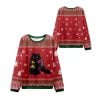 2025 Christmas Lights Cat Ugly Christmas Sweater 1 2