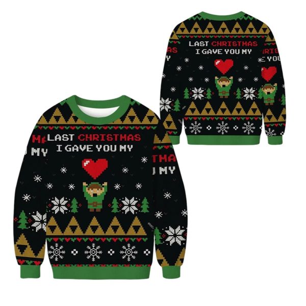 2025 Christmas Link To My Heart Zelda Ugly Sweater 1 2
