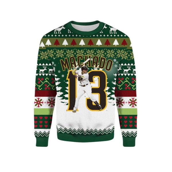 2025 Christmas Machado Padres Ugly Sweater 1 2