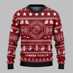 2025 Christmas Marine Corps Semper Fidelis Ugly Sweater