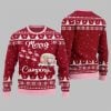 2025 Christmas Merry Camping Flamingo Ugly Christmas Sweater 2