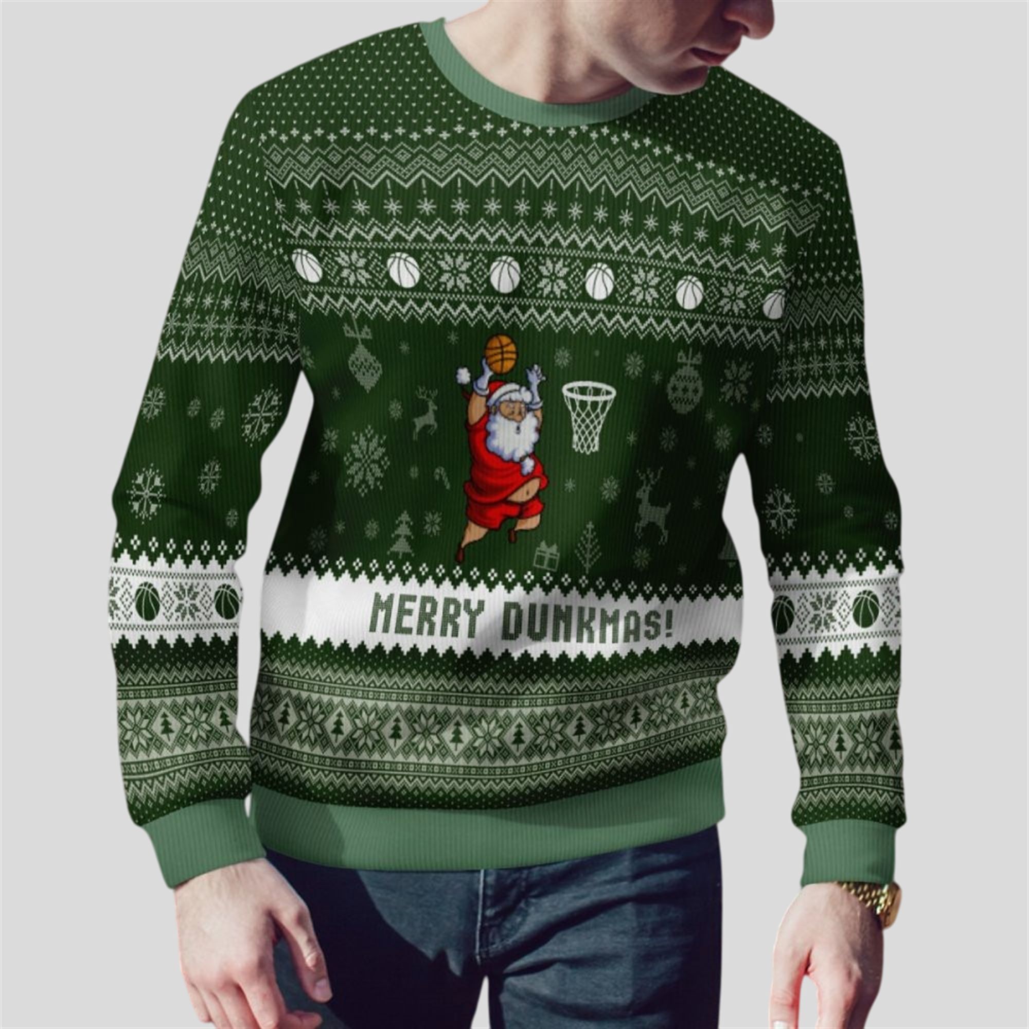2025 Christmas Merry Dunkmas Basketball Ugly Sweater 2 2025 Christmas Merry Dunkmas Basketball Ugly Sweater 2