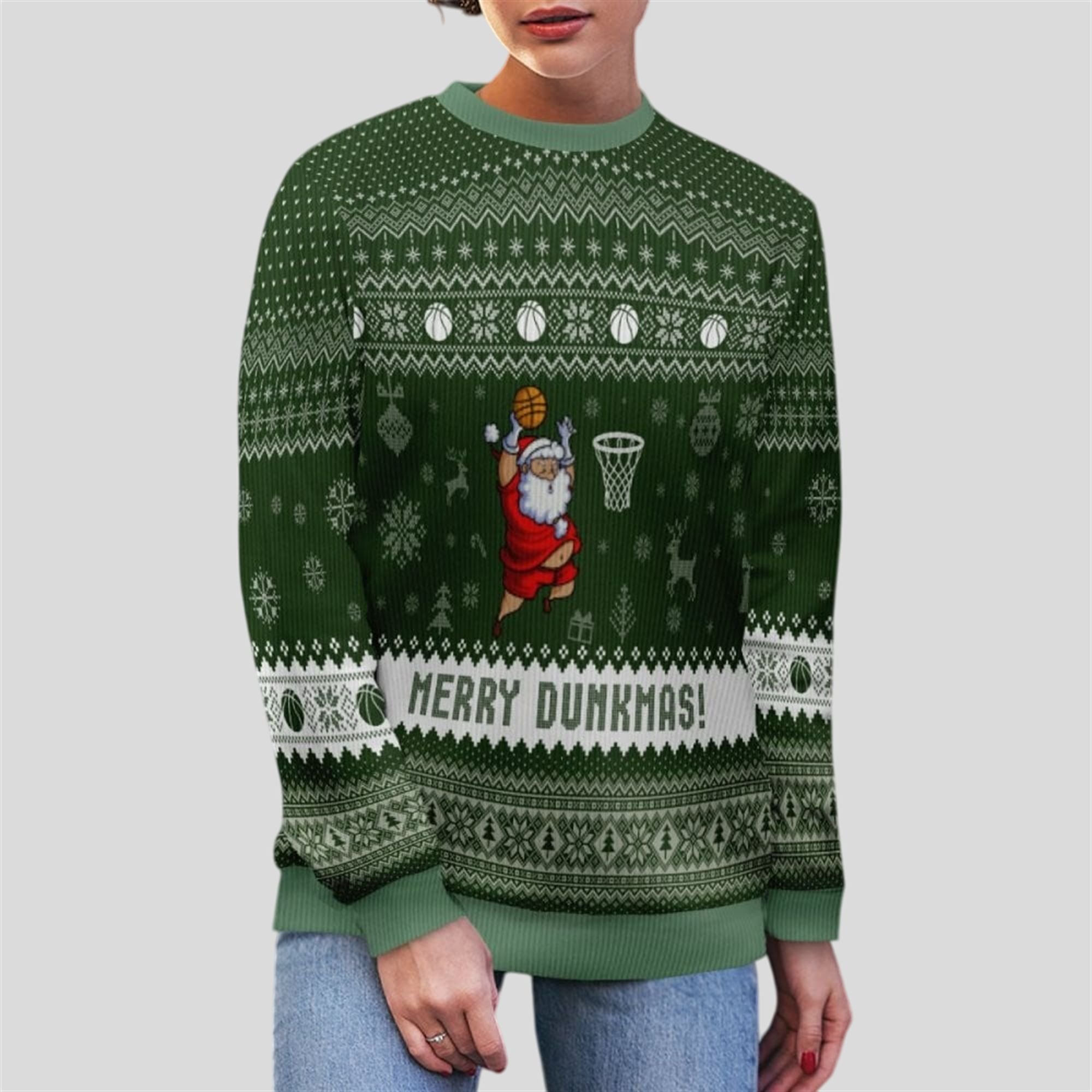 2025 Christmas Merry Dunkmas Basketball Ugly Sweater 3 2025 Christmas Merry Dunkmas Basketball Ugly Sweater 3