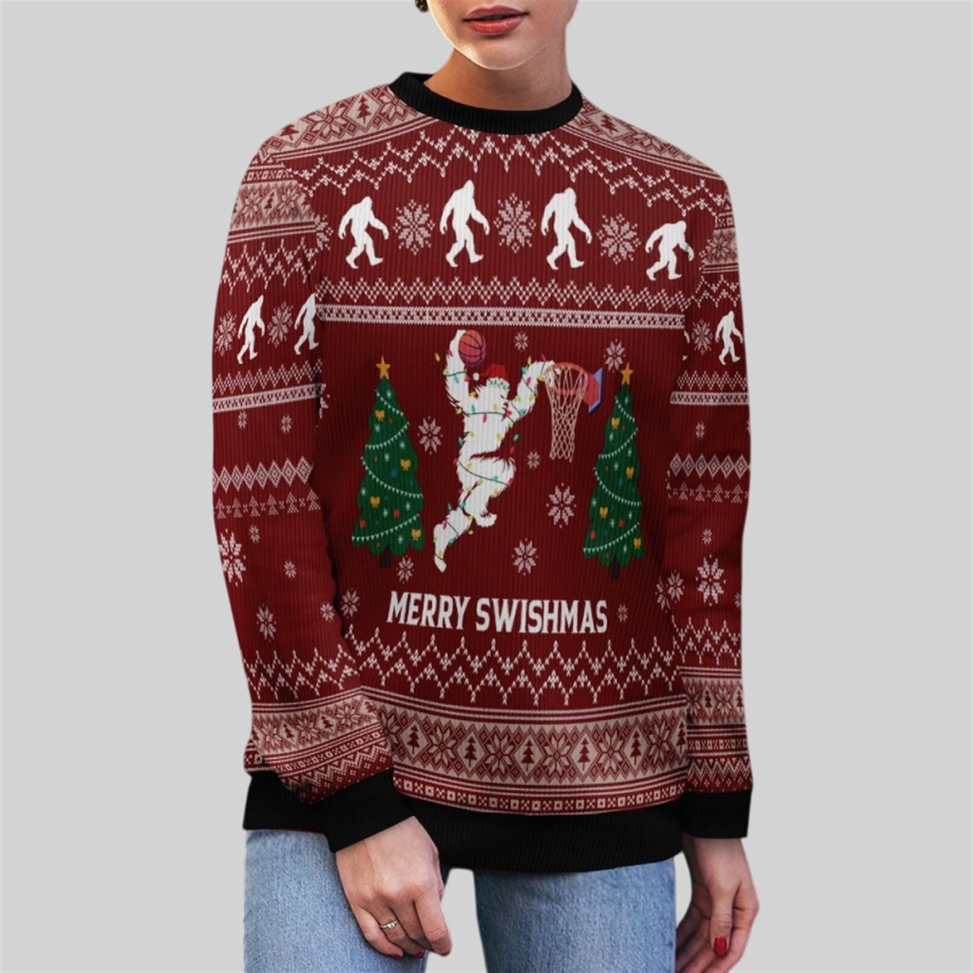 2025 Christmas Merry Swishmas Basketball Ugly Sweater 3 2025 Christmas Merry Swishmas Basketball Ugly Sweater 3