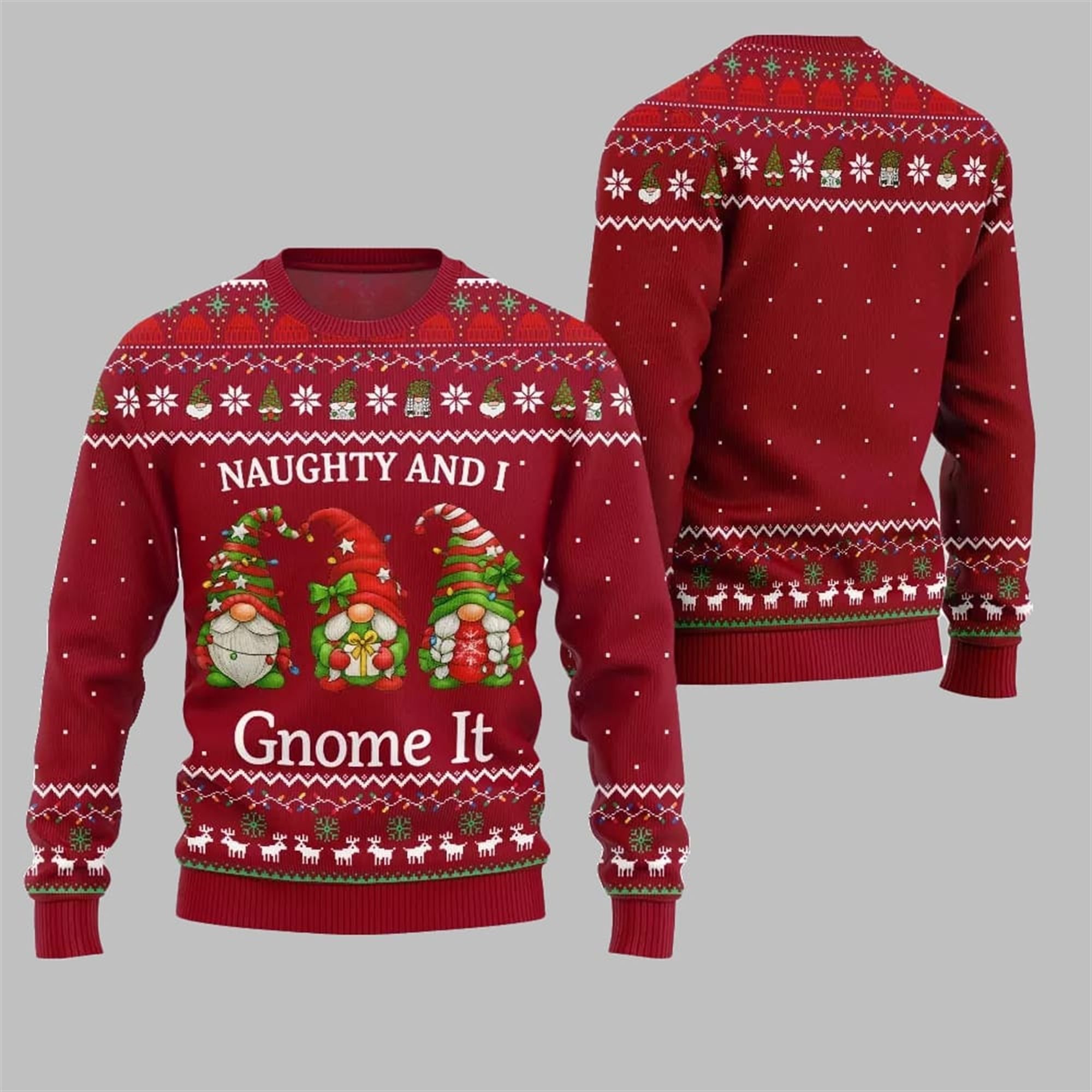 2025 Christmas Naughty And I Gnome It Ugly Sweater 1 2025 Christmas Naughty And I Gnome It Ugly Sweater 1