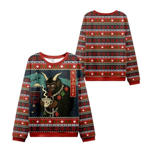 2025 Christmas Naughty List Christmas Ugly Sweater 1 2