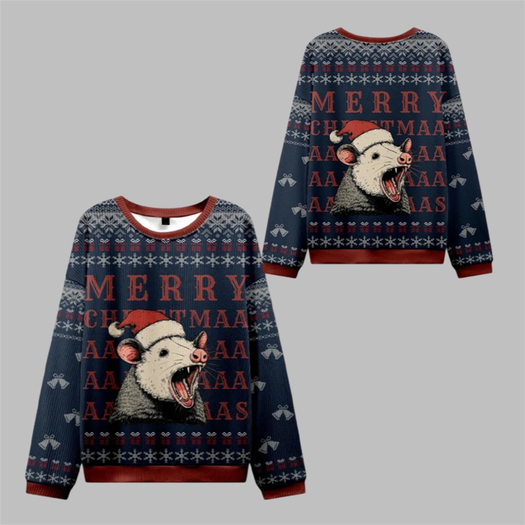 2025 Christmas Opossum Holiday Cheer Ugly Sweater 1 1 2025 Christmas Opossum Holiday Cheer Ugly Sweater 1 1