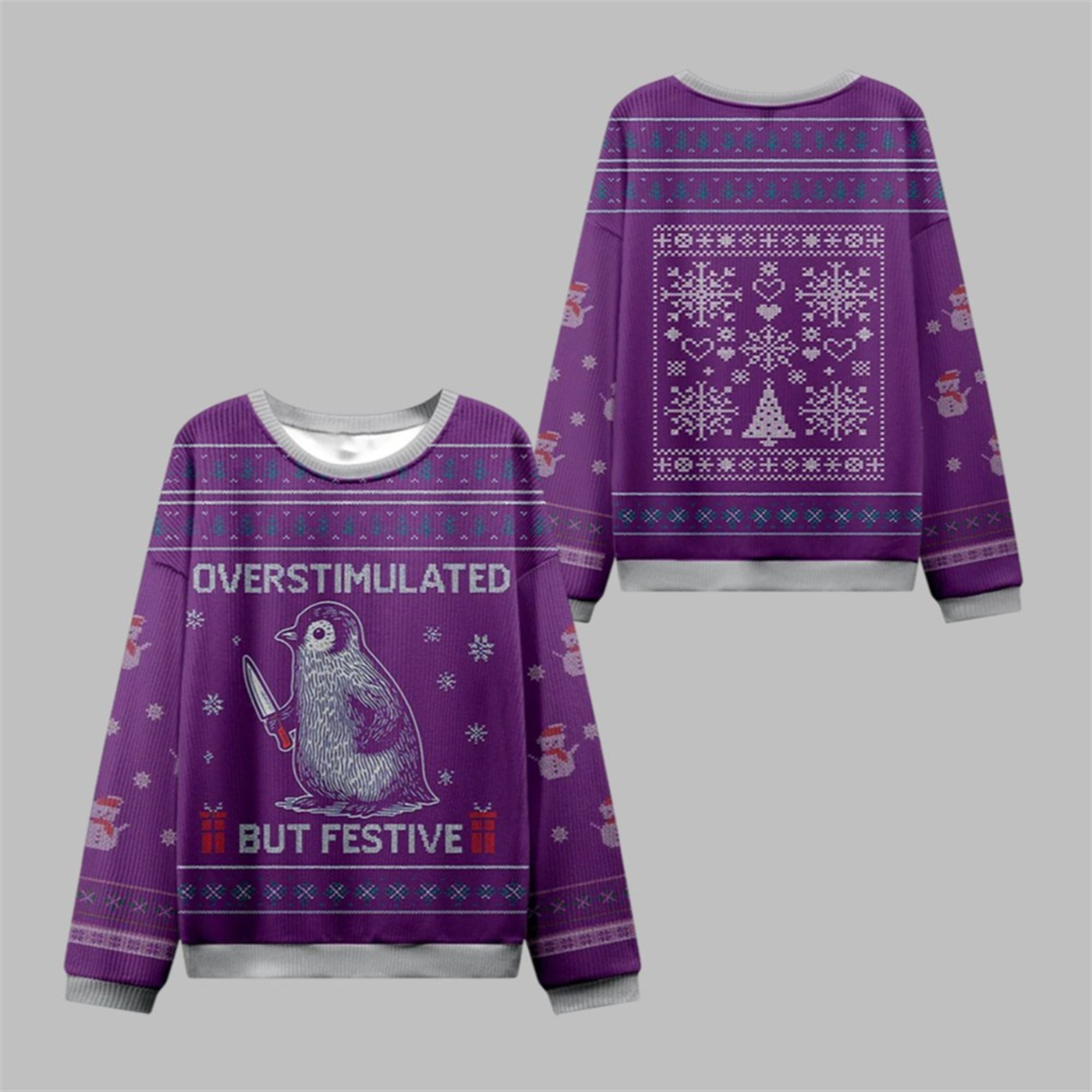 2025 Christmas Overstimulated Festive Ugly Sweater 2025 Christmas Overstimulated Festive Ugly Sweater