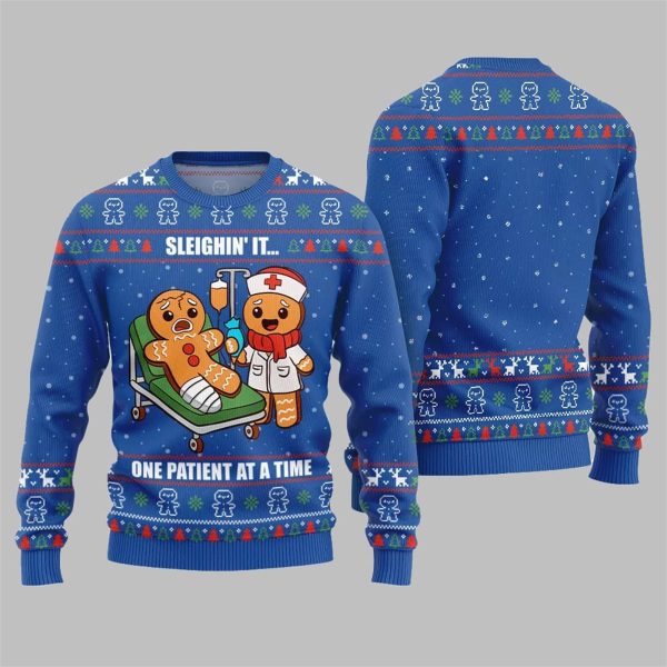 2025 Christmas Patient Gingerbread Ugly Christmas Sweater 4