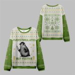 2025 Christmas Penguin Overstimulated Ugly Sweater