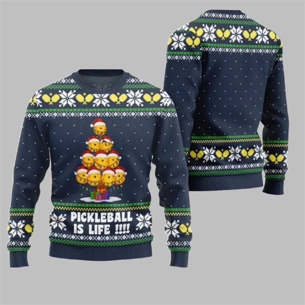 2025 Christmas Pickleball is Life Ugly Christmas Sweater 2