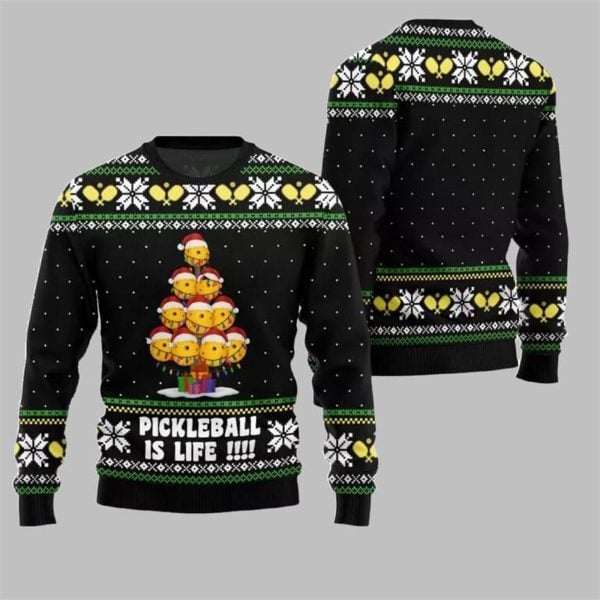 2025 Christmas Pickleball is Life Ugly Christmas Sweater 3