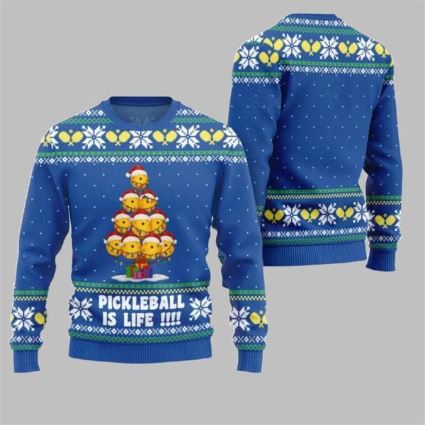 2025 Christmas Pickleball is Life Ugly Christmas Sweater 4