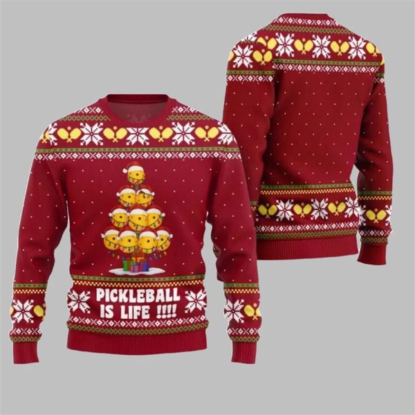 2025 Christmas Pickleball is Life Ugly Christmas Sweater 5