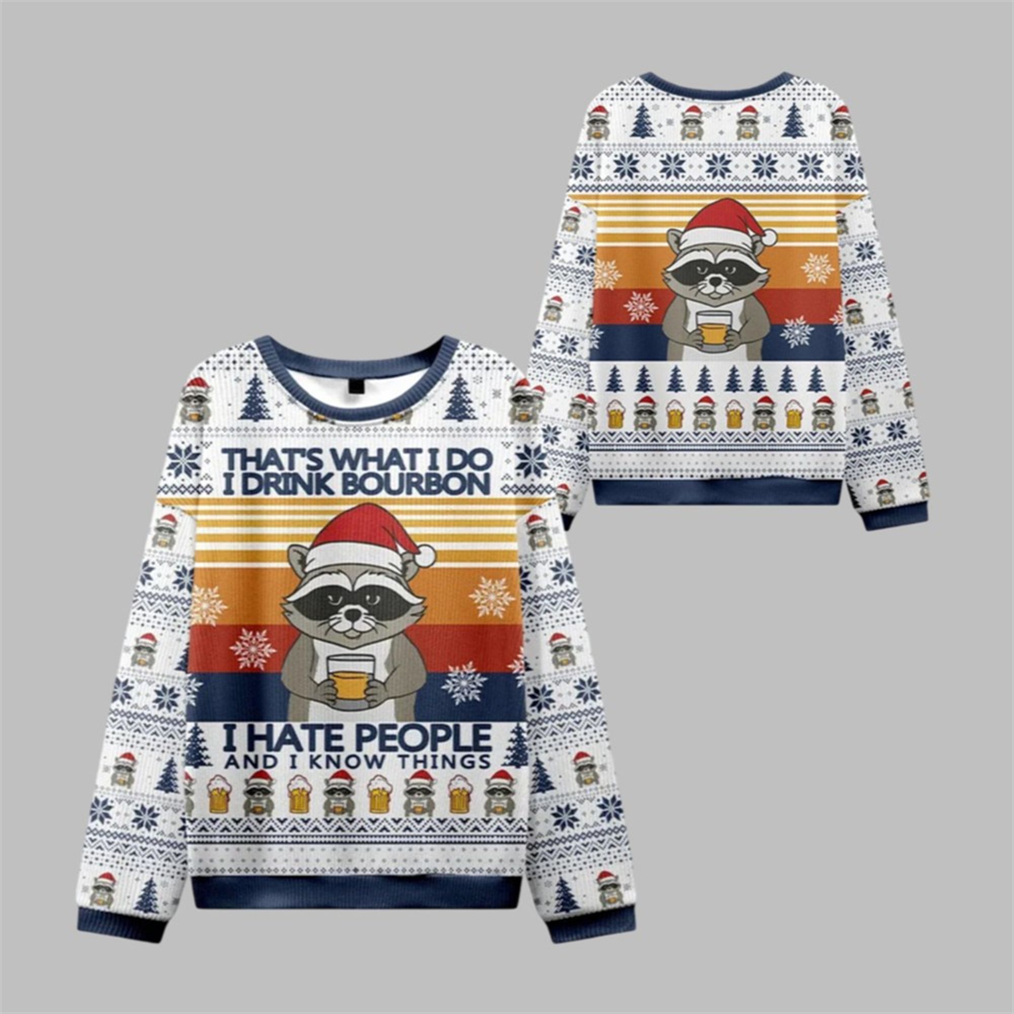 2025 Christmas Raccoon Drinking Beer Ugly Sweater 1 1 2025 Christmas Raccoon Drinking Beer Ugly Sweater 1 1