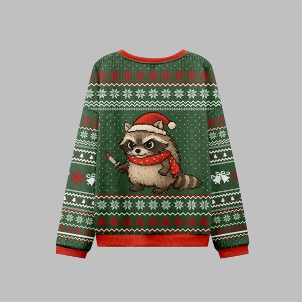2025 Christmas Raccoons Need Snacks Ugly Sweater 2