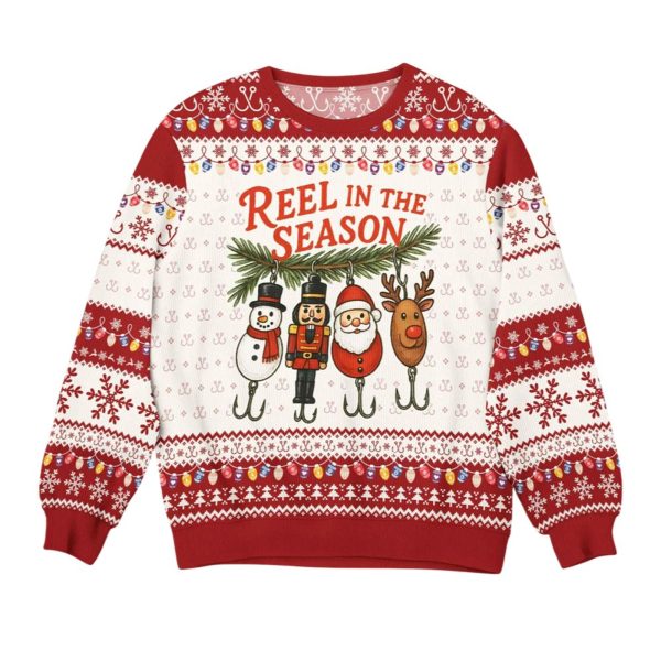2025 Christmas Reel In The Season Ugly Sweater 1 2