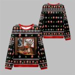 2025 Christmas Reindeer Eating Ramen Ugly Sweater