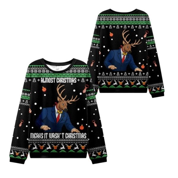 2025 Christmas Reindeer Man Ugly Christmas Sweater 1 2
