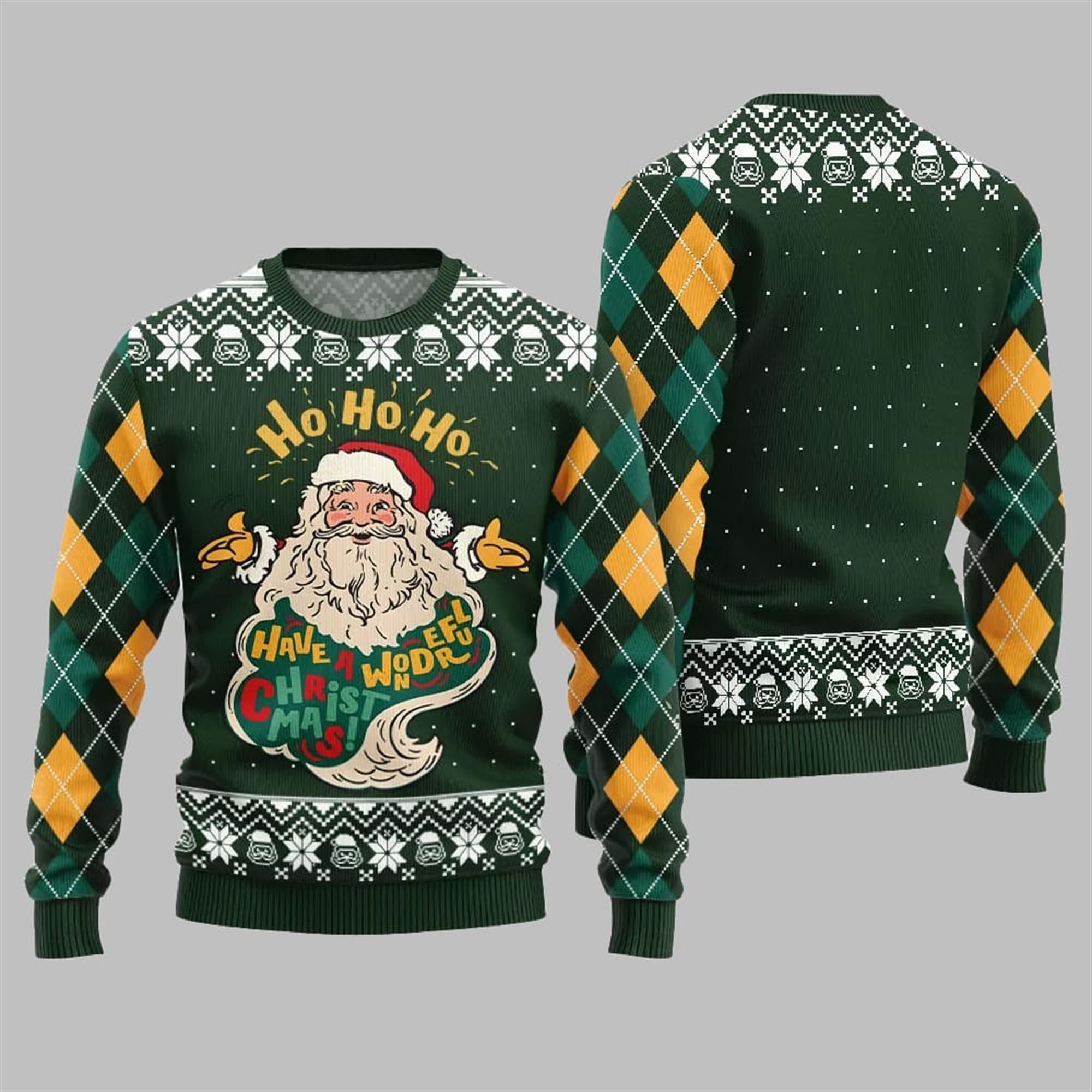 2025 Christmas Santa Have A Wonderful Ugly Sweater 2025 Christmas Santa Have A Wonderful Ugly Sweater