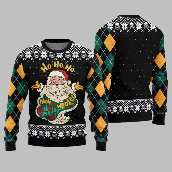 2025 Christmas Santa Have A Wonderful Ugly Christmas Sweater 2