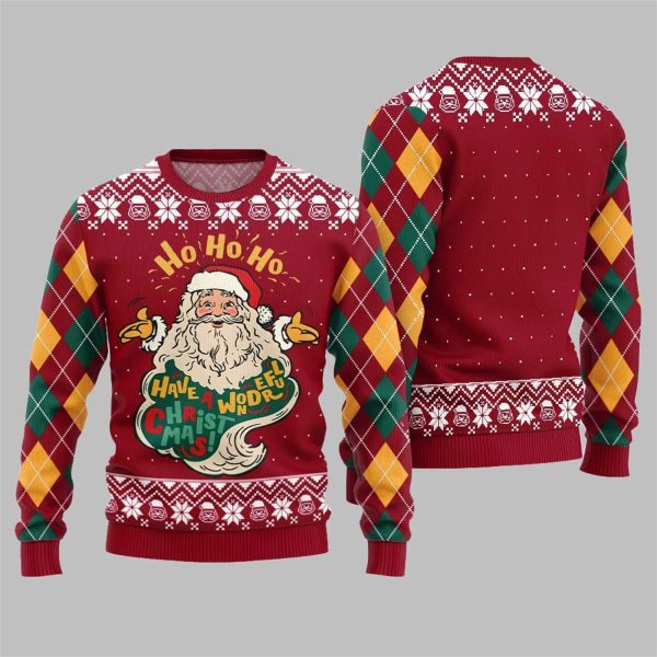 2025 Christmas Santa Have A Wonderful Ugly Christmas Sweater 4