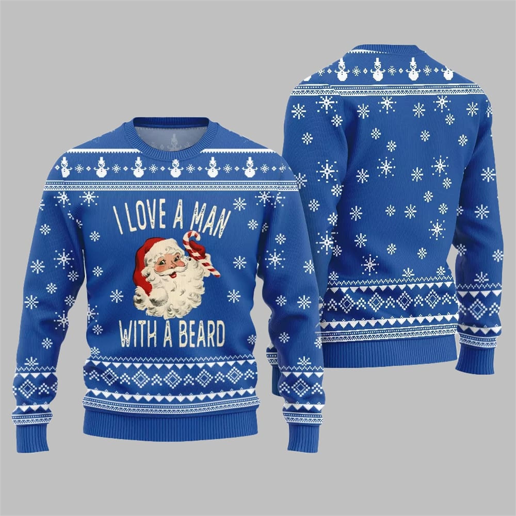 2025 Christmas Love Man With Beard Ugly Sweater 2025 Christmas Love Man With Beard Ugly Sweater