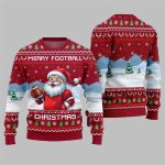 2025 Christmas Merry Football Christmas Ugly Sweater