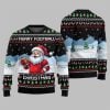 2025 Christmas Santa Merry Football Christmas Ugly Sweater 7